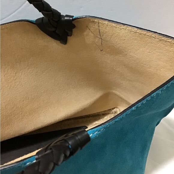 ALTUZARRA Blue Suede Bucket Basket Handbag - Picture 11 of 16